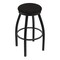 Holland Bar Stool Co 30" Swivel Bar Stool, Black Wrinkle, Canter Espresso Seat 80230BW003 - alternate 1